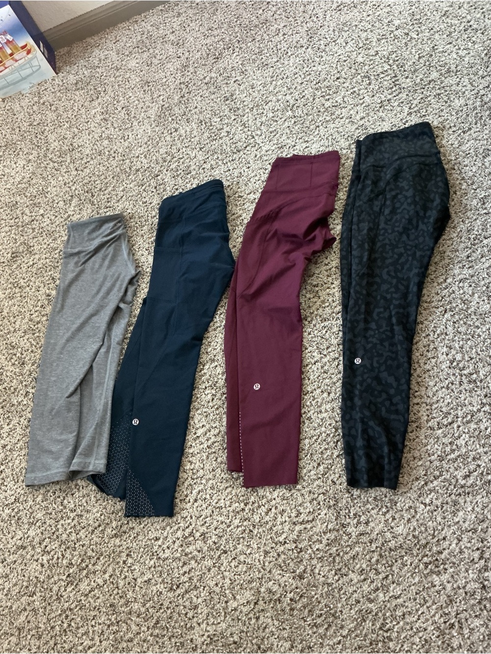lululemon athletica Kids Leggings - Gray, Navy, Burgundy, Black Pattern